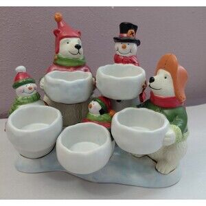 Yankee Candle Christmas North Pole Ceramic Votive /Tealight Holder